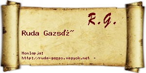 Ruda Gazsó névjegykártya